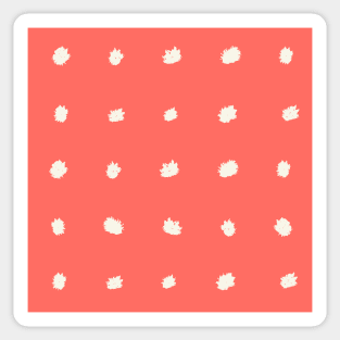 Dot Pattern on Coral Sticker